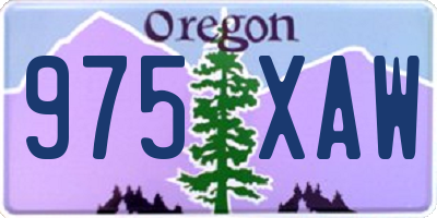 OR license plate 975XAW