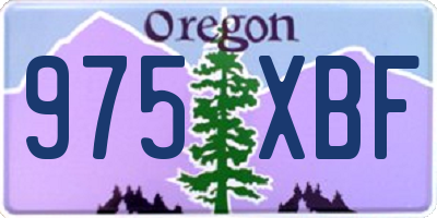OR license plate 975XBF