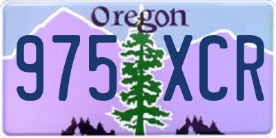 OR license plate 975XCR