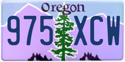 OR license plate 975XCW