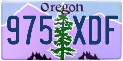 OR license plate 975XDF