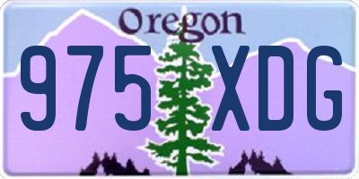 OR license plate 975XDG