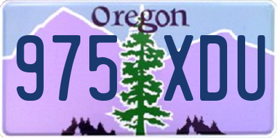 OR license plate 975XDU