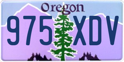 OR license plate 975XDV