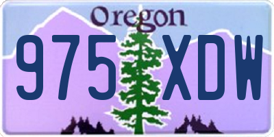 OR license plate 975XDW