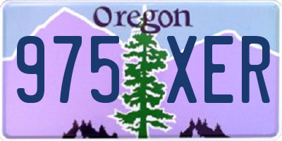 OR license plate 975XER