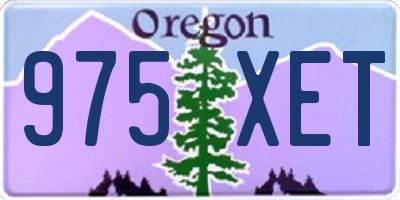 OR license plate 975XET