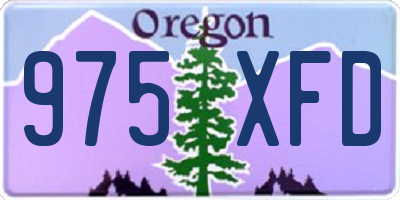 OR license plate 975XFD