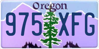 OR license plate 975XFG