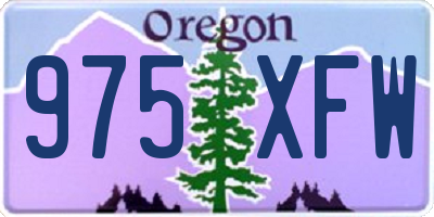 OR license plate 975XFW
