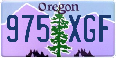 OR license plate 975XGF