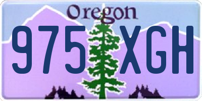OR license plate 975XGH