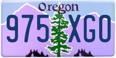 OR license plate 975XGO