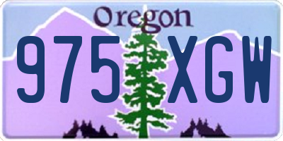 OR license plate 975XGW