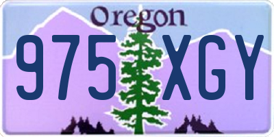 OR license plate 975XGY