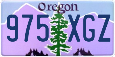 OR license plate 975XGZ