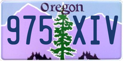 OR license plate 975XIV