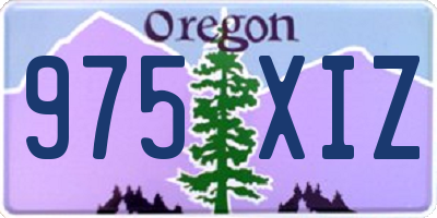 OR license plate 975XIZ