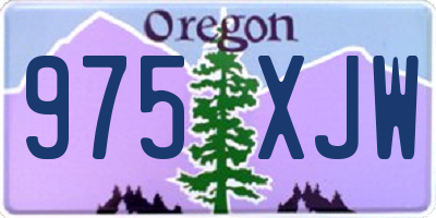 OR license plate 975XJW