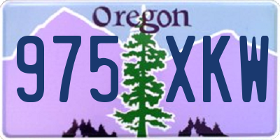 OR license plate 975XKW