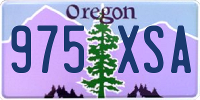 OR license plate 975XSA