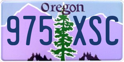 OR license plate 975XSC