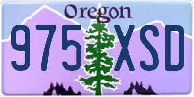 OR license plate 975XSD