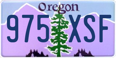 OR license plate 975XSF