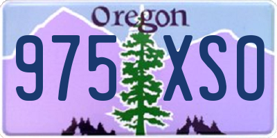 OR license plate 975XSO