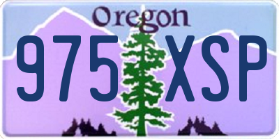 OR license plate 975XSP