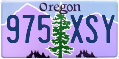 OR license plate 975XSY