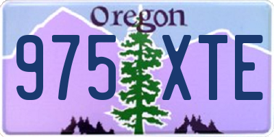 OR license plate 975XTE