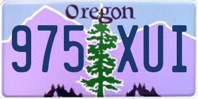 OR license plate 975XUI