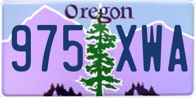 OR license plate 975XWA