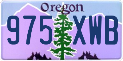 OR license plate 975XWB