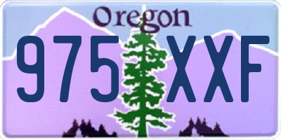 OR license plate 975XXF