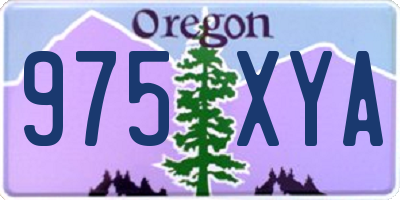 OR license plate 975XYA