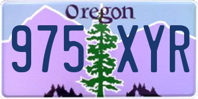 OR license plate 975XYR