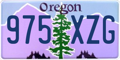 OR license plate 975XZG