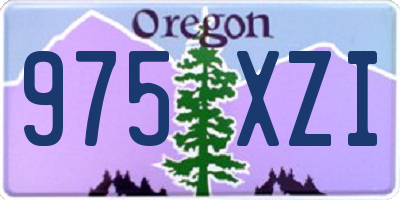 OR license plate 975XZI