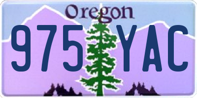 OR license plate 975YAC