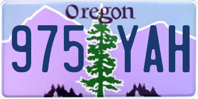 OR license plate 975YAH