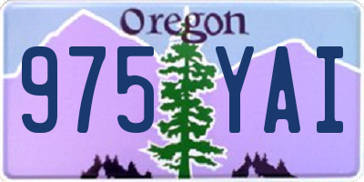 OR license plate 975YAI