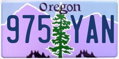 OR license plate 975YAN