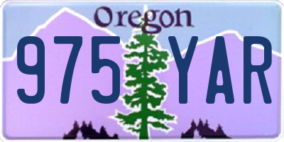 OR license plate 975YAR