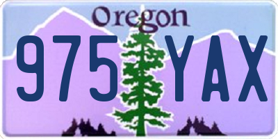 OR license plate 975YAX