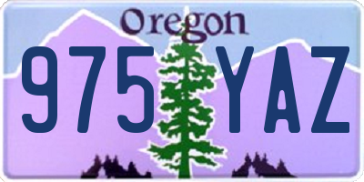 OR license plate 975YAZ