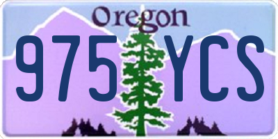OR license plate 975YCS