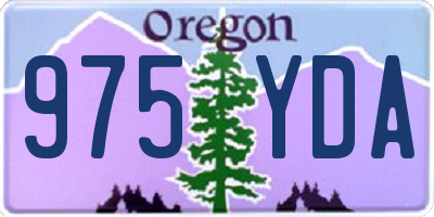 OR license plate 975YDA