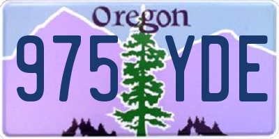 OR license plate 975YDE